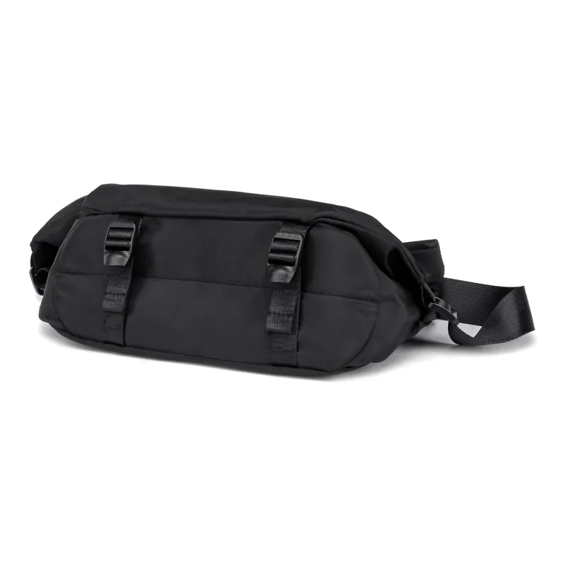NOMK Oxford Workwear Messenger Bag Backpack Fanny Pack Regular Unisex Black/Gray-3
