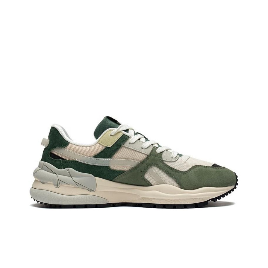 LINING Origin Casual Shoes Men Low-Top Beige Green US M 7.5