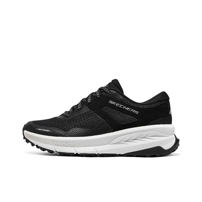 Skechers Switch Back Anti Slip Wear Resistant Low Top Running Shoes Women's Black White-0