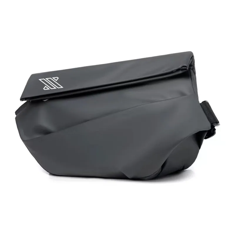 NOMK Oxford Workwear Messenger Bag Backpack Fanny Pack Regular Unisex Black/Gray-16
