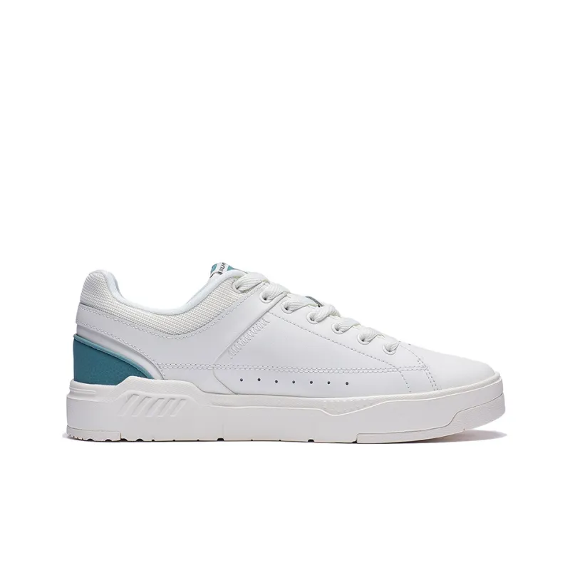 LiNing COMMON 70s Anti-Slip Wear-Resistant Low-Top Skateboard Shoes Men's White Green-1