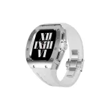 Titanium Alloy ◆ Silver Case ◆ White Band