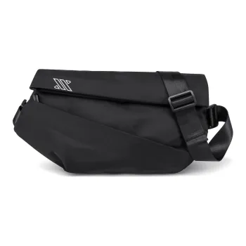 NOMK Oxford Workwear Messenger Bag Backpack Fanny Pack Regular Unisex Black/Gray