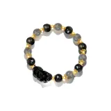 Obsidian Chinese Auspicious Animal Beaded Bracelet