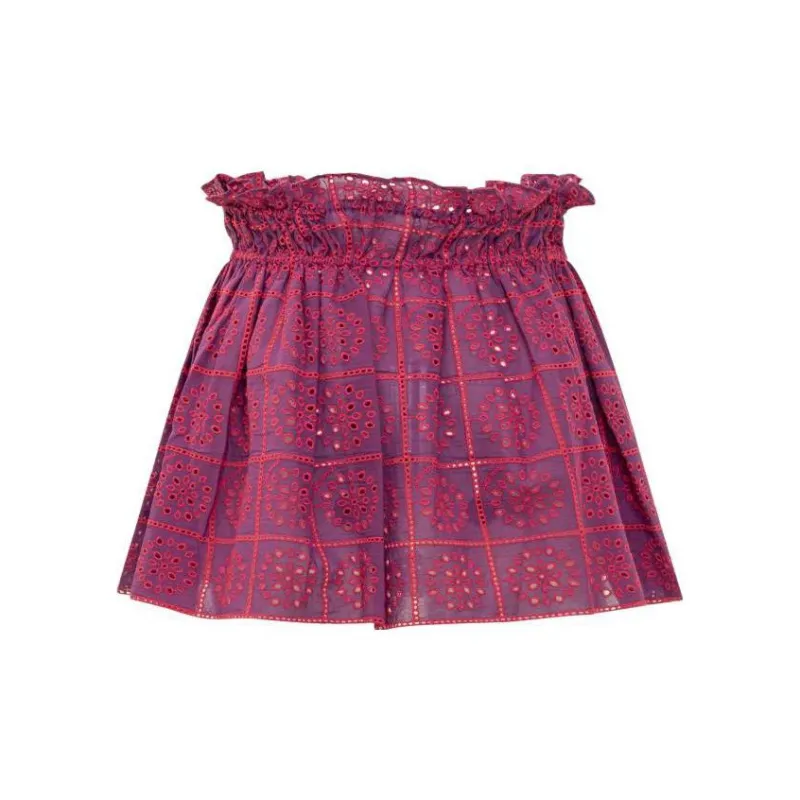GANNI Broderie Anglaise Mini Skirt-1