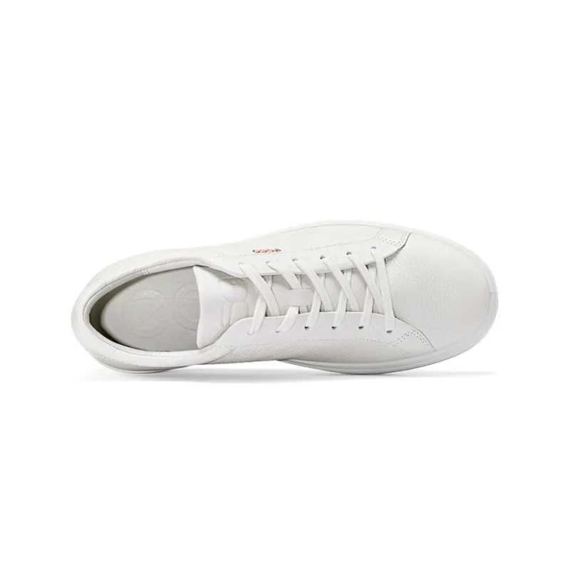 Ecco Soft Cool 60 Anniversary Low Top Skateboard Shoes Men's White-3