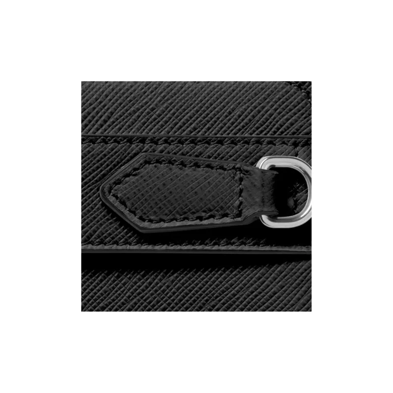 MONTBLANC Cow Leather Cell Phone Pouch Men's Black-4