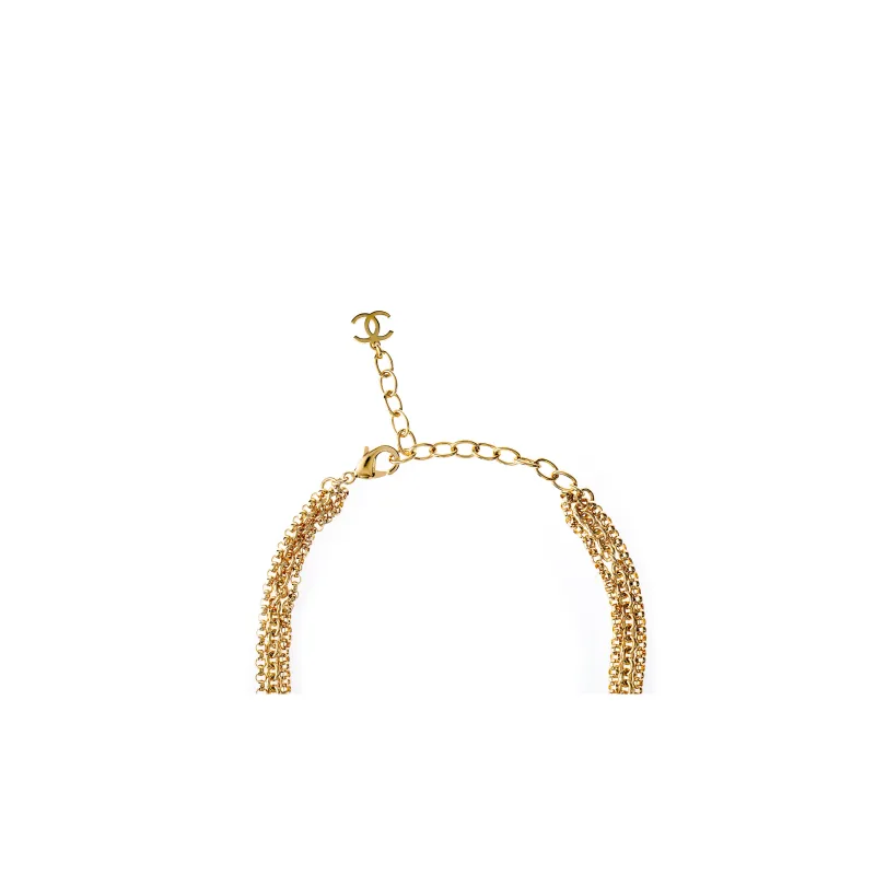 CHANEL Metal Necklaces Women's Gold-3