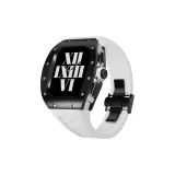 Titanium Alloy ◆ Black Case ◆ White Band