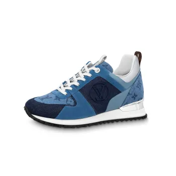 LOUIS VUITTON Run Away Anti Slip Wear Resistant Low Top Sports Casual Shoes Women's Blue