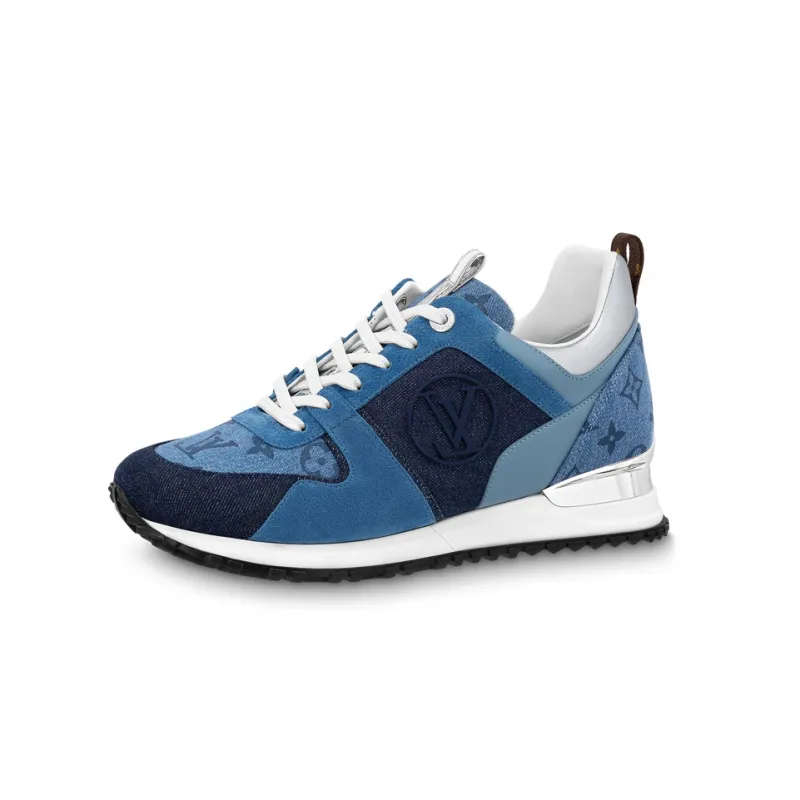 LOUIS VUITTON Run Away Anti Slip Wear Resistant Low Top Sports Casual Shoes Women's Blue-0