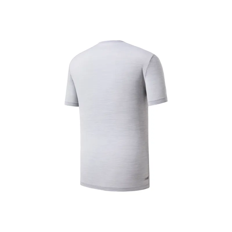 Erke Variety Training Collection T Shirts Men Single Dye Cloud Gray-1