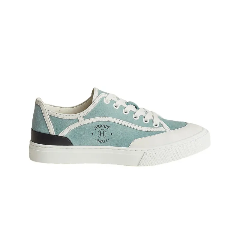 HERMES Geta Low-Top Stylish Skateboarding Shoes Women's Light Blue-1