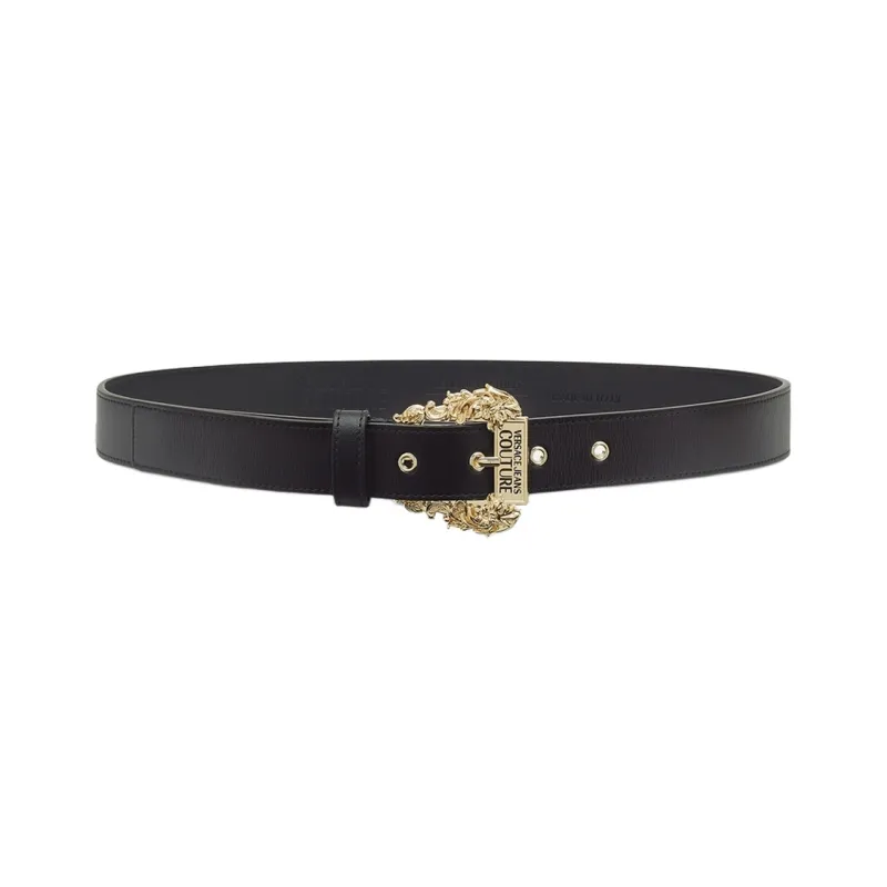 VERSACE Leather Belts Women's Black-0