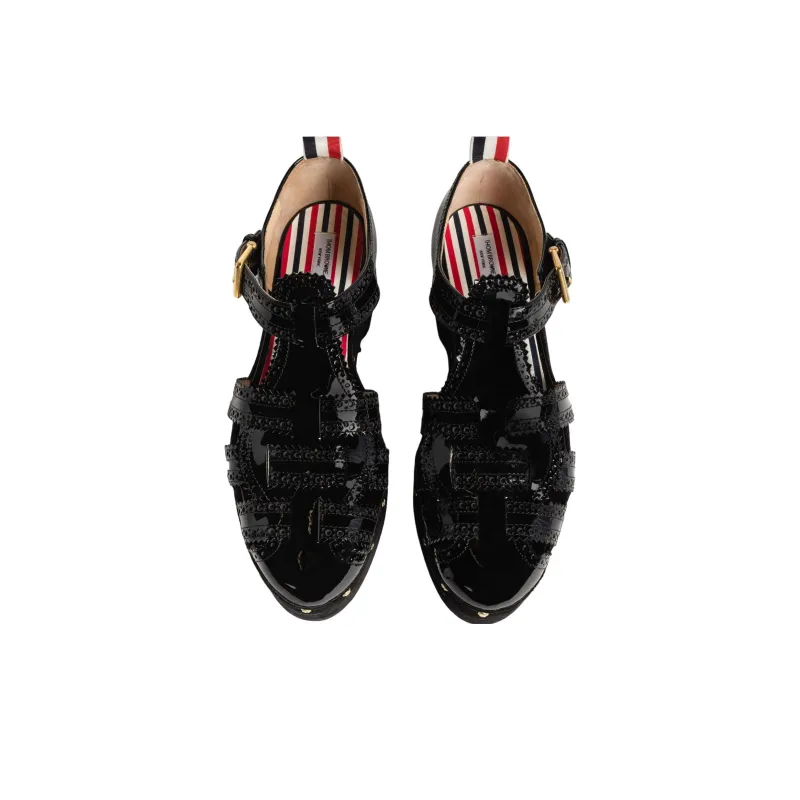 THOM BROWNE Fisherman Caged Platform Sandals-3