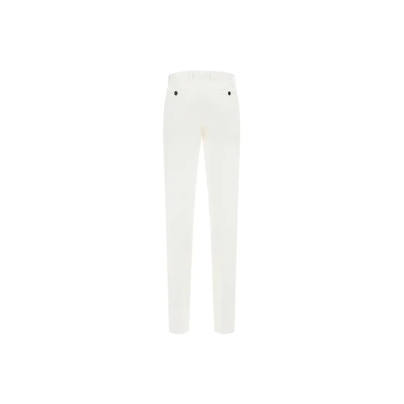 Zzegna SS23 Casual Pants Men's White-1