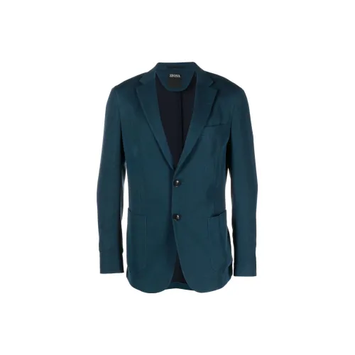 Zzegna Business Suits Men Peacock Green