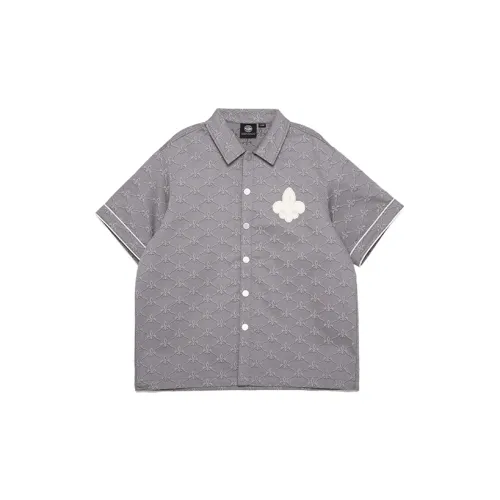 Palladium Shirts Unisex Gray Full-Coverage Iris Flower