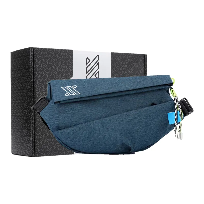 NOMK Oxford Workwear Messenger Bag Backpack Fanny Pack Regular Unisex Black/Gray-33