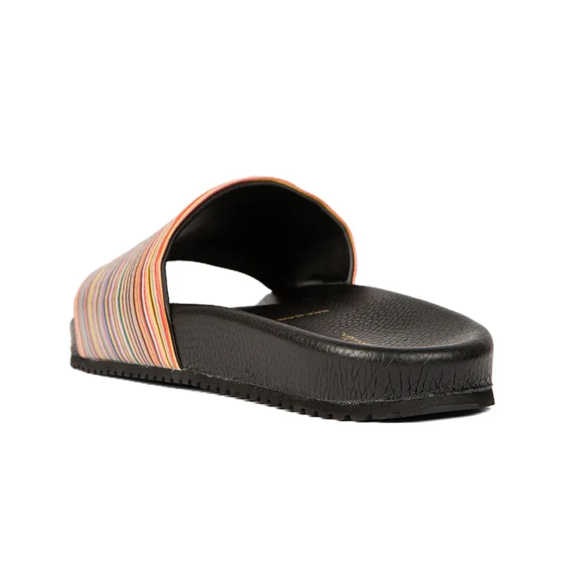 Paul Smith Stripe-print Leather Slides-3