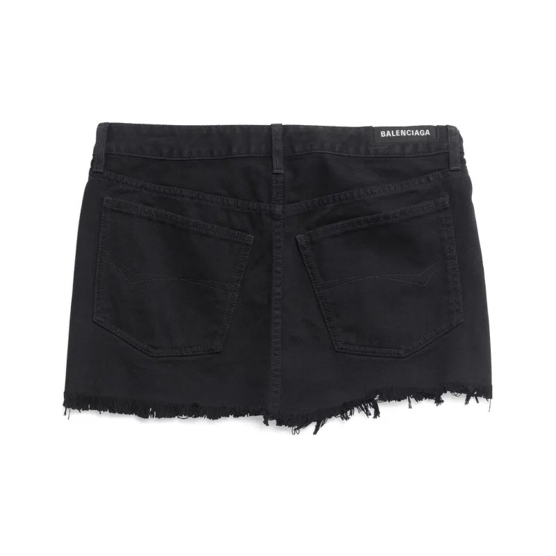 Balenciaga SS23 Denim Short Skirts Regular Women's Black-1