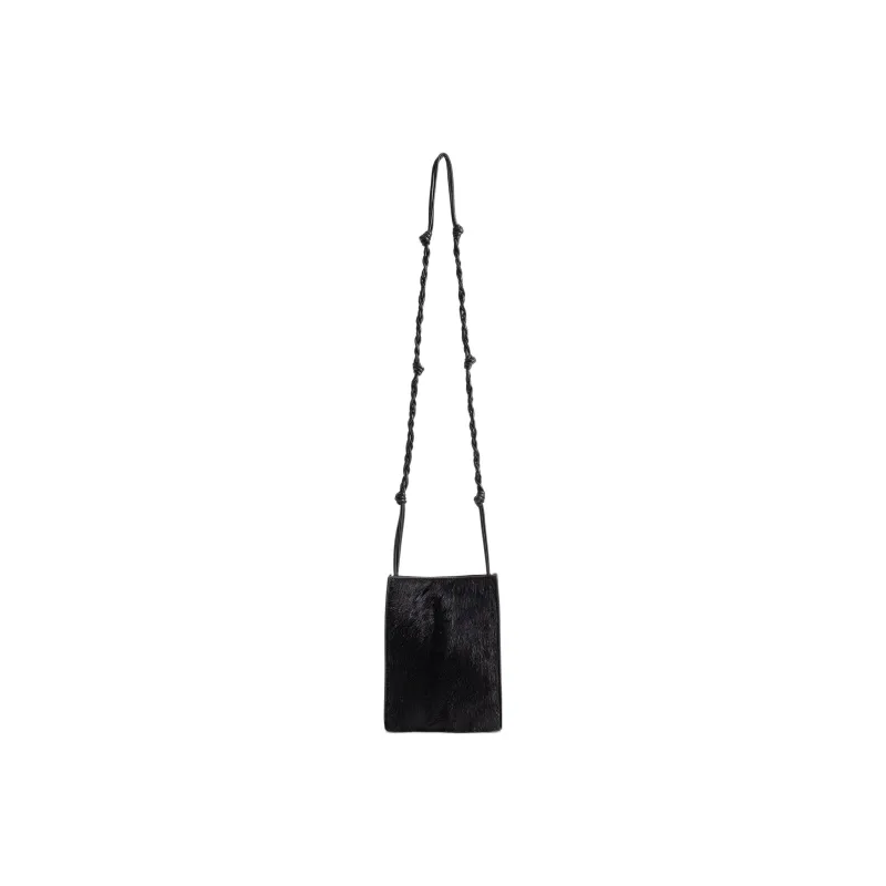 JIL SANDER Calf Hair Shoulder Bag, Crossbody Bag Trumpets Women's Black-1