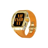 Titanium Alloy ◆ Gold Case ◆ Orange Strap
