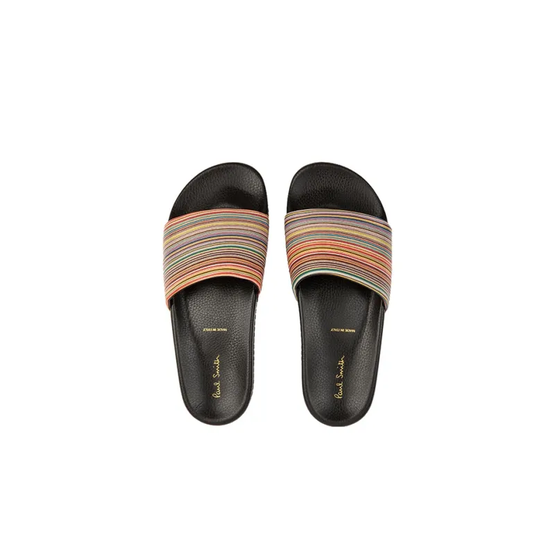Paul Smith Stripe-print Leather Slides-2