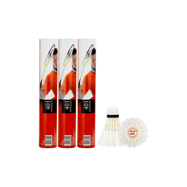 DHS Goose Feather Shuttlecock 12 Pack Goose Feather Humped Goose Feather Shuttlecocks-4