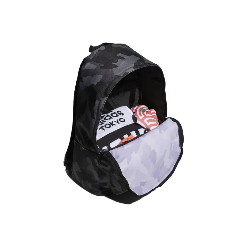 Adidas Polyester Backpack Regular Unisex Light Gray/Dark Gray/Black-3