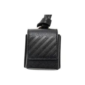 OFF WHITE Diag Stripe Airpod Case Black