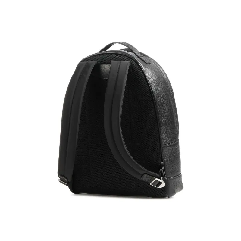 EMPORIO ARMANI Cow Leather Backpack Large Size Men's Black-2