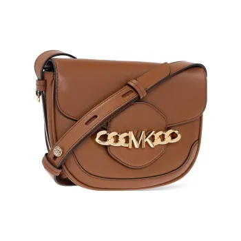 MICHAEL KORS Hally Lambskin Shoulder Bag, Crossbody Bag Regular Women's Brown