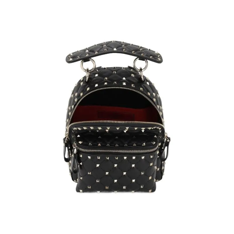 Valentino Leather Backpack Women's Black-3