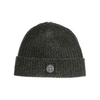 STONE ISLAND Logo Patch Beanie