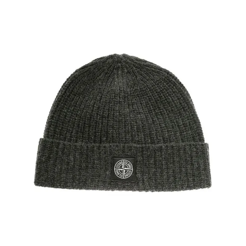 STONE ISLAND Logo Patch Beanie-0