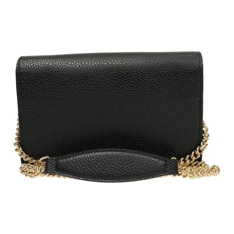 GUCCI Soho Leather Wallet, Shoulder Bag, Crossbody Bag Women's Black-3