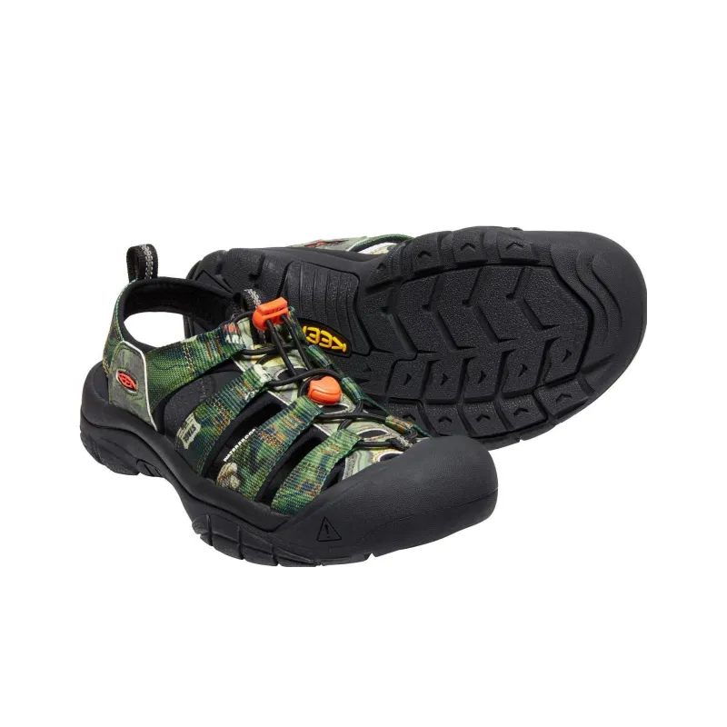 KEEN Newport Retro Wear Resistant Beach Sandals Men's Black/Camouflage Green-3