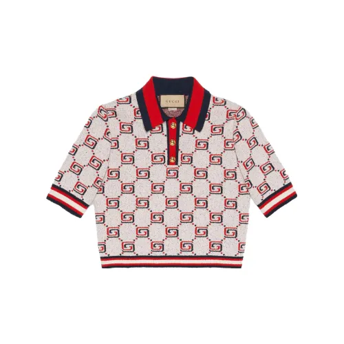 GUCCI Polo Shirts Women's Red