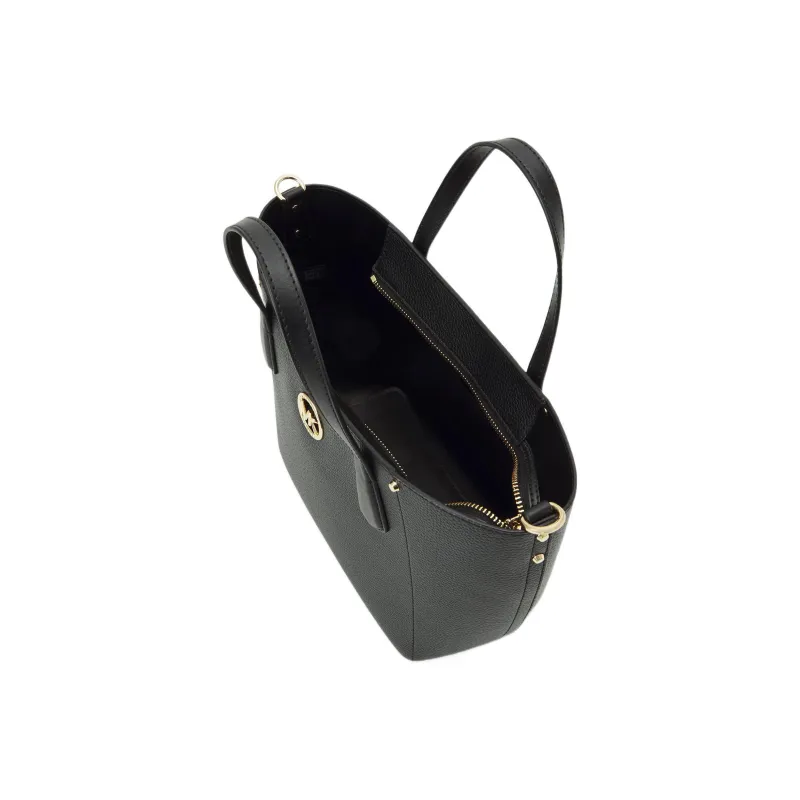 MICHAEL KORS Allison Artificial Leather Basket Bag Tote Bag Shopping Bag Handbag Crossbody Bag Small Size Women's Black-2