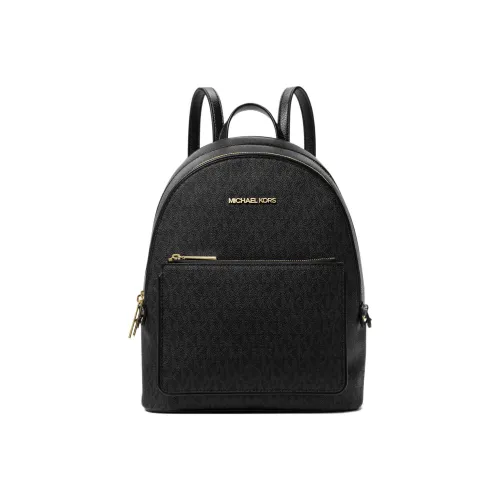 MICHAEL KORS Adina Canvas With Leather Backpack Medium Size Women's Black