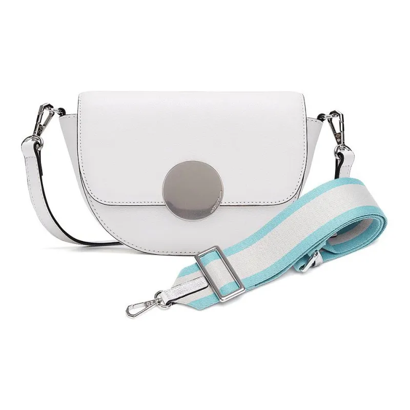 ORYANY Cow Leather Saddle Bag Shoulder Bag Crossbody Bag Regular Women's Cloud White-0