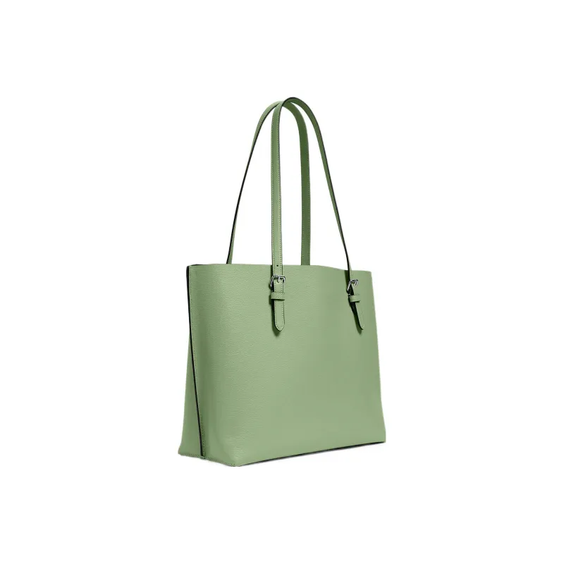 COACH Mollie Leather Tote Bag Shopping Bag Shoulder Bags Large Size Women's Grass Green-1