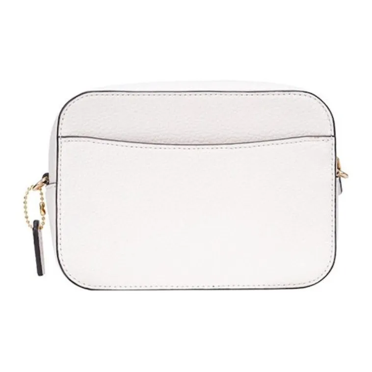 COACH Camera Leather Camera Bag, Crossbody Bag, Shoulder Bag Trumpets Women's White & Brown-2