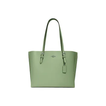 COACH Mollie Leather Tote Bag Shopping Bag Shoulder Bags Large Size Women's Grass Green
