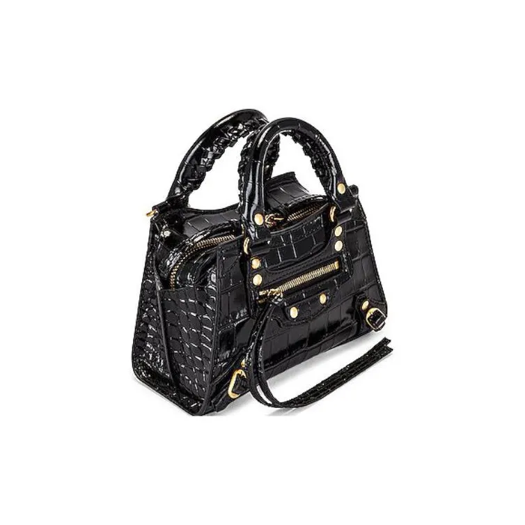 Balenciaga Neo Classic Cow Leather Bag, Biker Bag, One Shoulder Handbag Women's Black-2