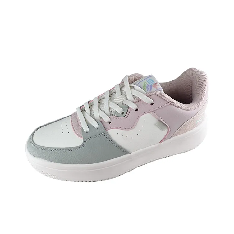 361° Slip Resistant Cushioning Low Top Skateboard Shoes Women's White Pink-2