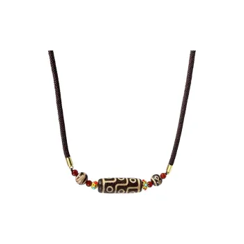 JUICY GRAPE 9 Eye Dzi Bead Necklaces Unisex