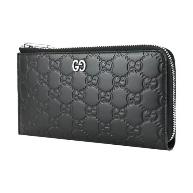GUCCI Leather Coin Purse Wallet Men's Black-2