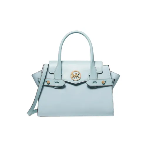 MICHAEL KORS Carmen Coated Canvas Crossbody Handbag Shoulder Bag Medium Size Women's Blue
